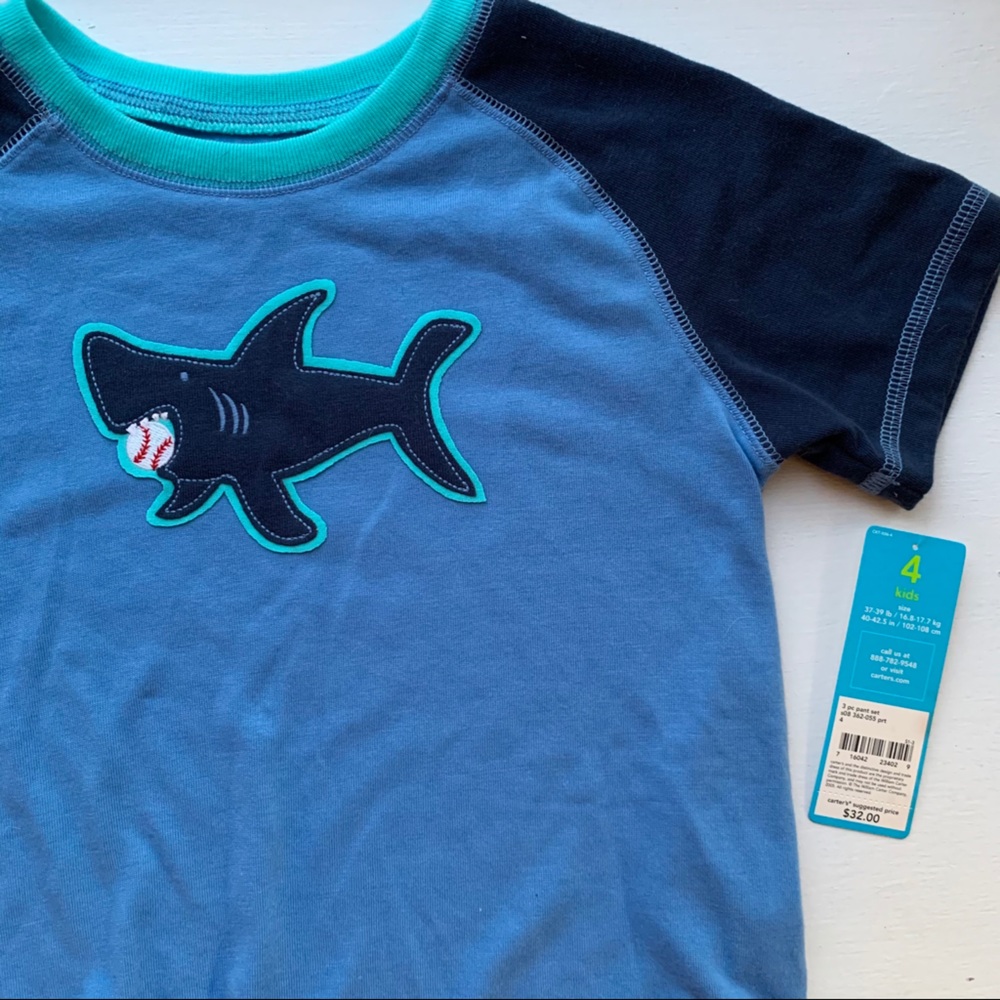 Carter’s | Blue Super Comfy Shark T-Shirt Size 4